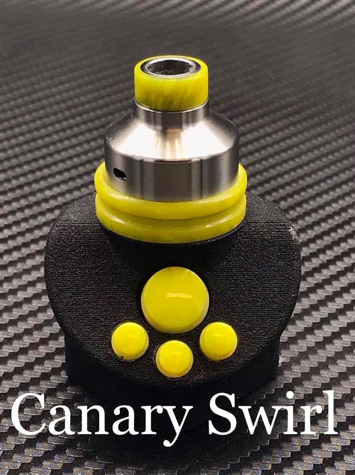 BMM Lathe Turned Accessories - Canary Swirl