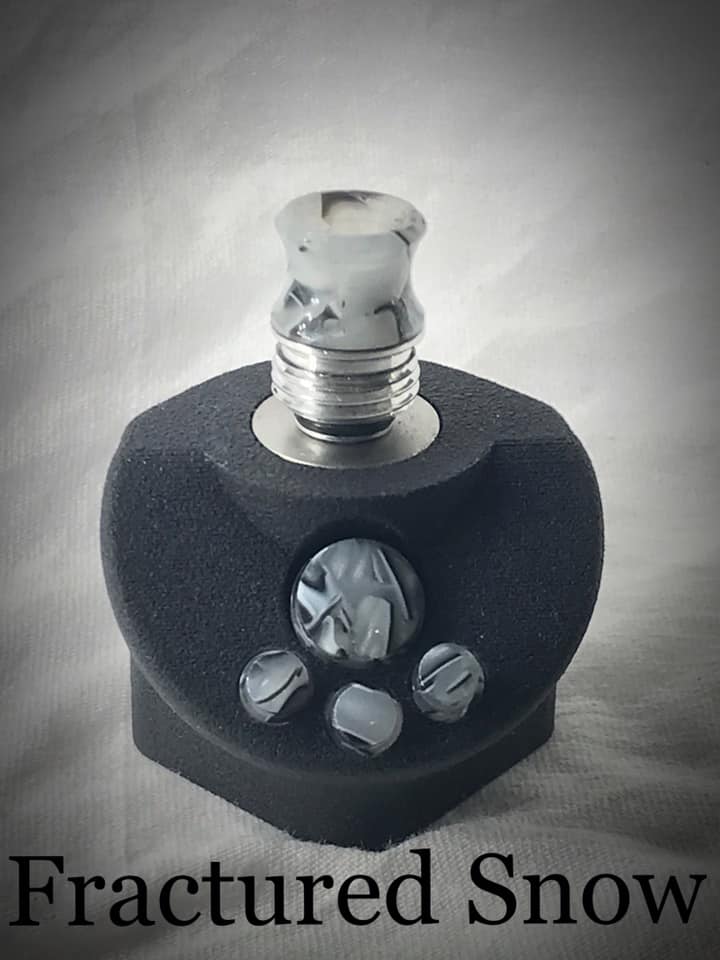 BMM Lathe Turned Accessories - Fractured Snow