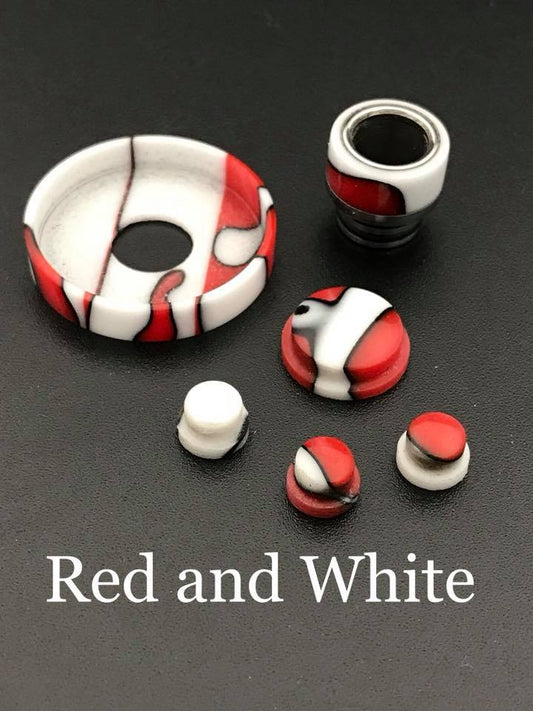 BMM Lathe Turned Accessories - Red and White