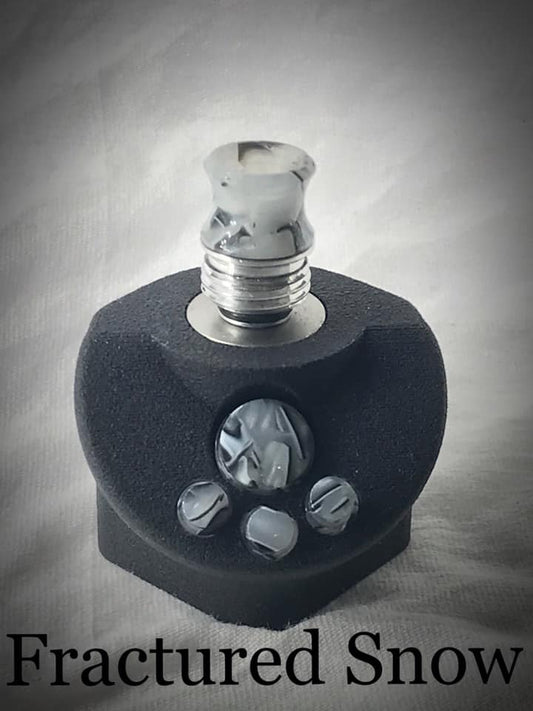 BMM Lathe Turned Accessories - Fractured Snow