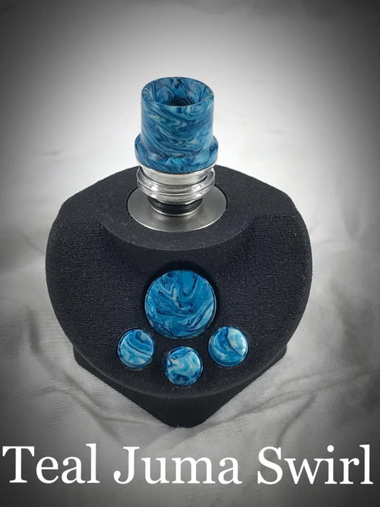 BMM Lathe Turned Accessories - Juma Swirl Teal