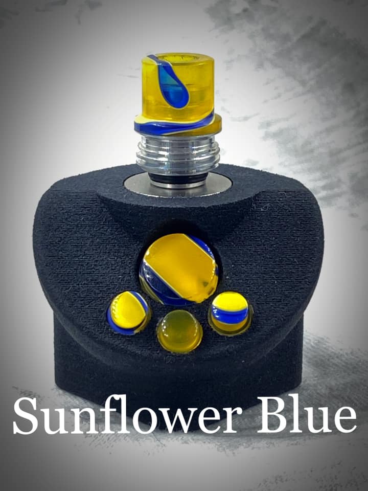 BMM Lathe Turned Accessories - Sunflower Blue