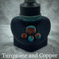 BMM Lathe Turned Accessories - Turquoise & Copper